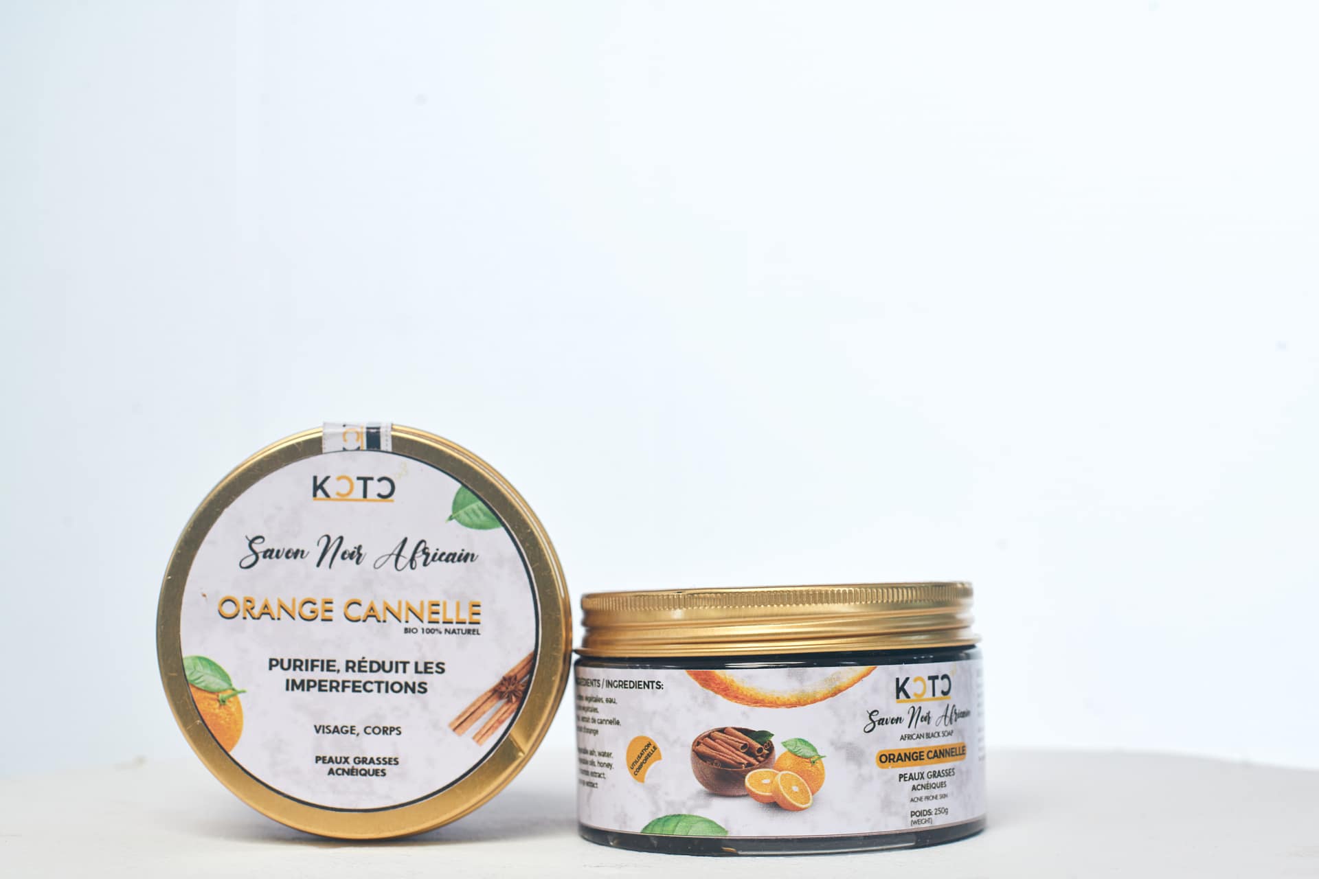 Kôtô savon noir orange cannelle 250g